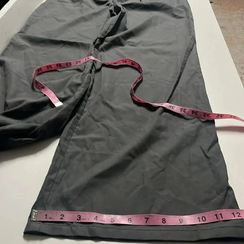 NWT pants Pretty Little Thing charcoal pants size 10 US wide leg? front pockets - Picture 5 of 10